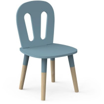 Ensemble table + chaises FIRMIANA - style scandinave - bleu orage & bo