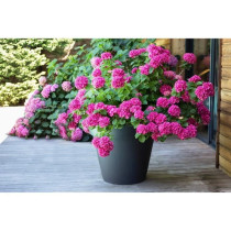 EDA Pot de fleur rond Toscane - Ø 60 x H 47 cm - 76 L - Gris anthraci