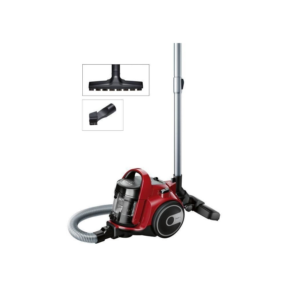 BOSCH BGC05AAA2 Cleann'n aspirateur sans sac rouge - 78 dB - 28 kWh/an
