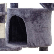 MARIE Arbre a chat gris 40 x 55 x 120cm - 3 plateformes, 1 échelle, 1