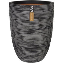 Capi Pot a fleurs Nature Rib élégant bas 46 x 58 cm Anthracite KOFZ7