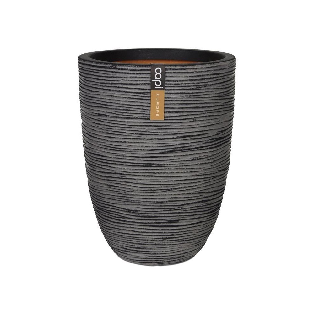 Capi Pot a fleurs Nature Rib élégant bas 46 x 58 cm Anthracite KOFZ7