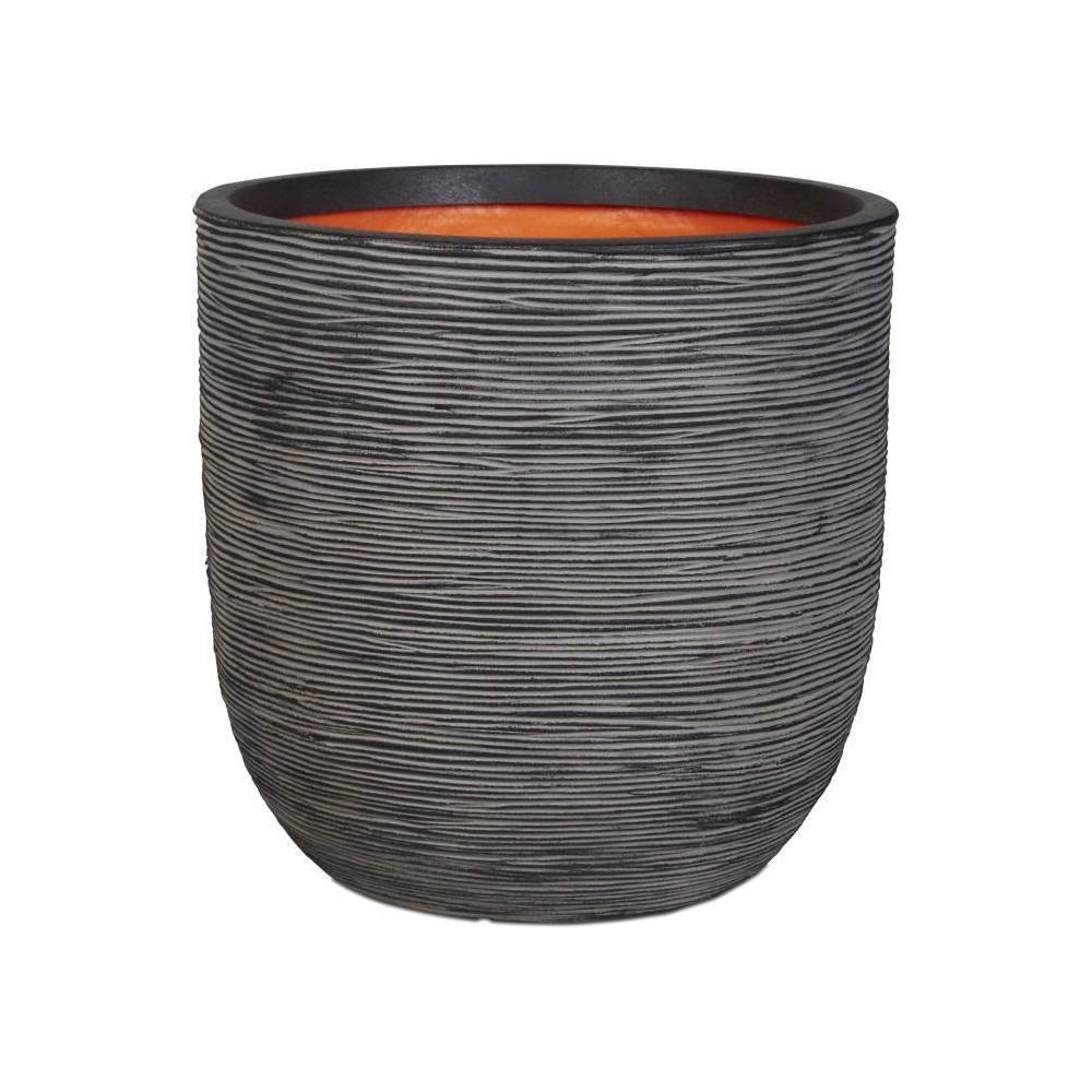 Capi Jardiniere Nature Rib 43 x 41 cm anthracite KOFZ933 424243 Capi Jardiniere Nature Rib 43 x 41 cm anthracite KOFZ933 424243