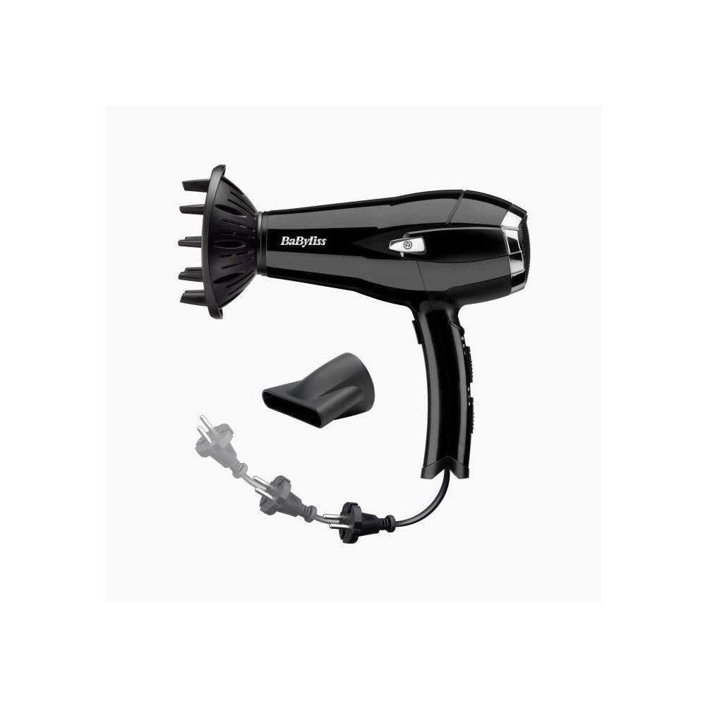 Seche-cheveux Babyliss D374DE Cordkeeper 2000 avec technologie Ionique