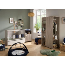 Lit bébé combiné - 120x60cm - Evolutif en 90x190cm - Babyprice Up -