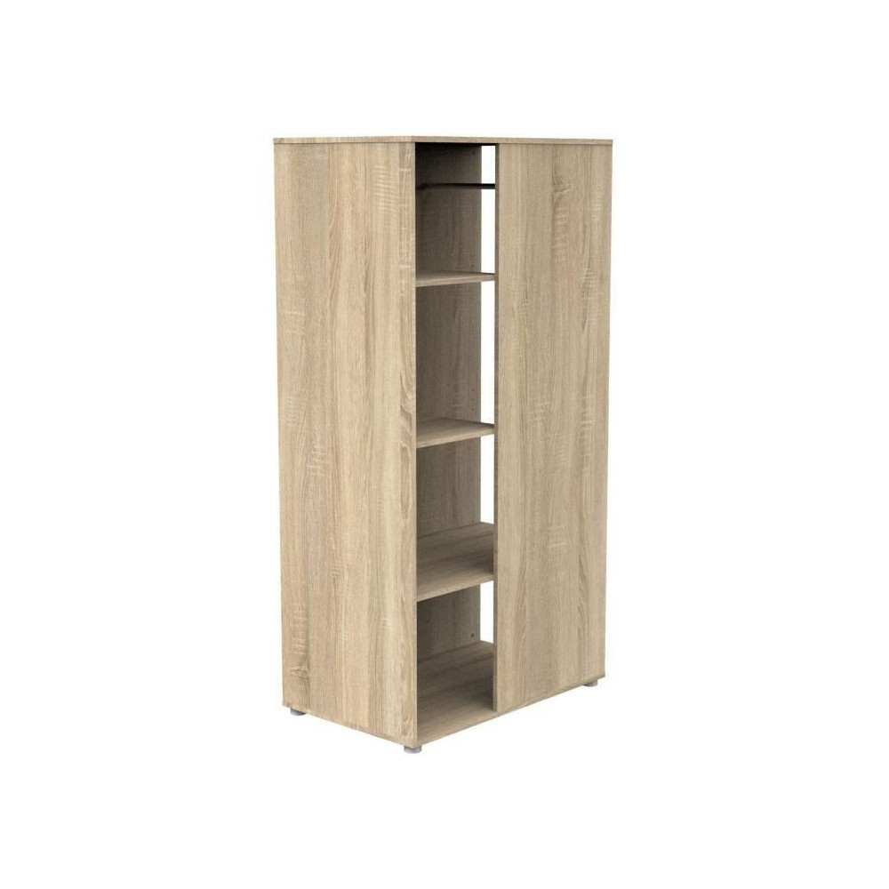 Meuble de rangement enfant - Chene doré - Décor bois - Avec étagere
