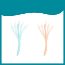 BABYMOOV Lot de 5 Cuilleres bébé 1er âge en silicone, ergonomiques,