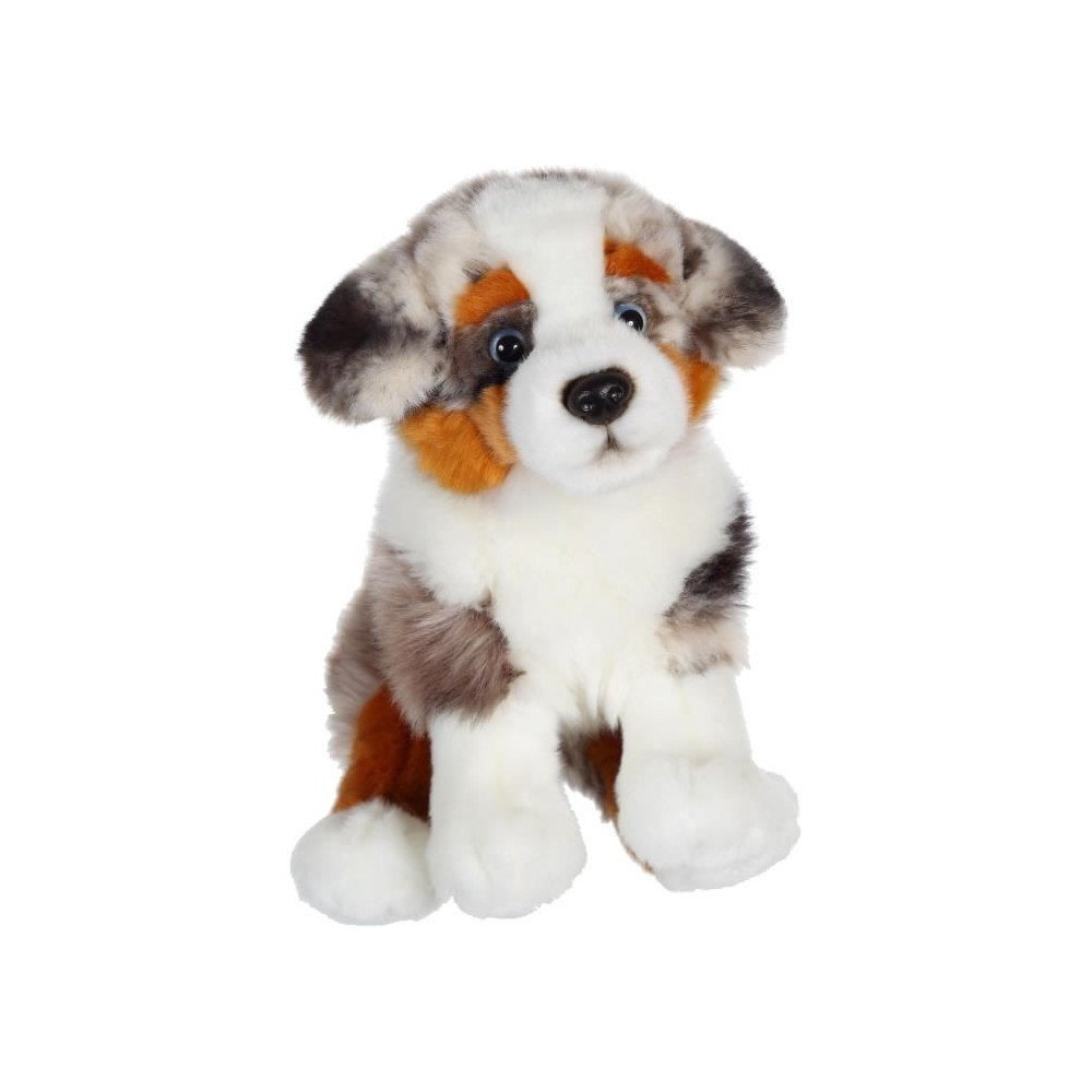 Gipsy Toys - Chien Berger Australien Assis - 25 cm - Blanc - Marron -
