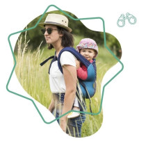 Badabulle Porte-bébé physiologique Easy and Go, Portage dorsal et ve
