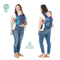 Badabulle Porte-bébé physiologique Easy and Go, Portage dorsal et ve