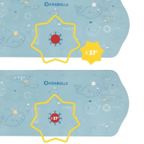 Badabulle Tapis de bain XXL antidérapant avec témoin de température