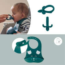 Babymoov Coffret repas 6-12 mois 3 pieces, FIRST'ISY Chien Bleu