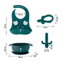 Babymoov Coffret repas 6-12 mois 3 pieces, FIRST'ISY Chien Bleu