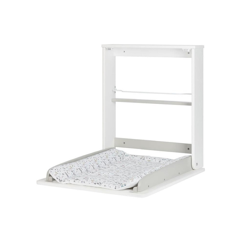 Badabulle Table a langer murale Plouf, avec matelas a langer inclus -