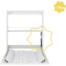 Badabulle Table a langer murale Plouf, avec matelas a langer inclus -