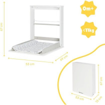 Badabulle Table a langer murale Plouf, avec matelas a langer inclus -