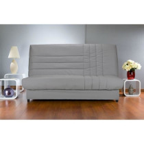COMFORT BULTEX Banquette clic-clac 3 places - Tissu gris - Made in Fra