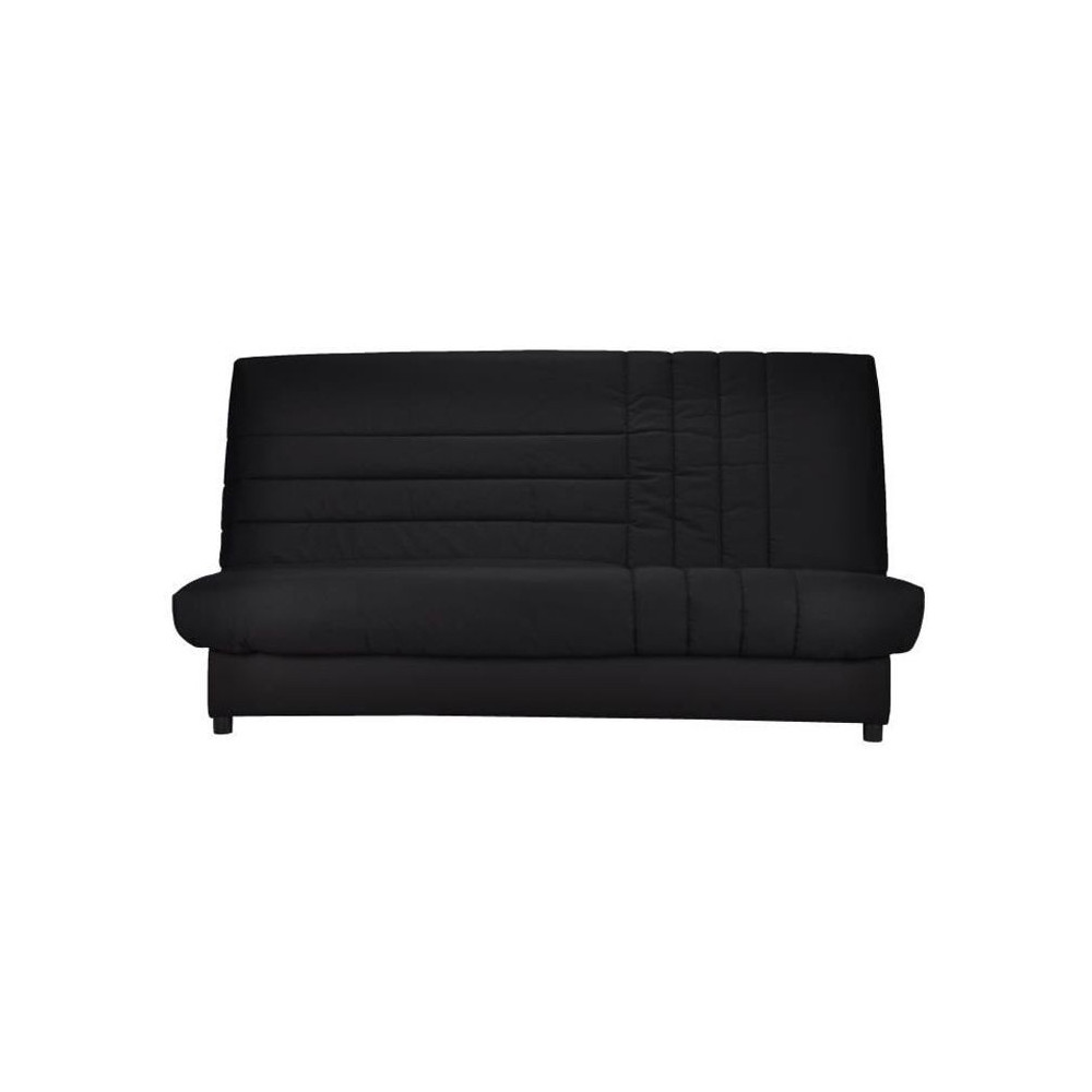 COMFORT BULTEX Banquette clic-clac 3 places -Tissu noir - Made in Fran