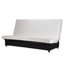 COMFORT BULTEX Banquette clic-clac 3 places -Tissu noir - Made in Fran