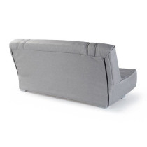 COMFORT BULTEX Banquette clic-clac - 3 places - Tissu gris + Coussins