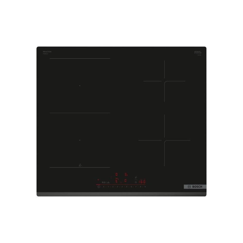 Table induction 60cm - BOSCH SER6 - PVS63KHC1E Noir - 4-foyers - Home