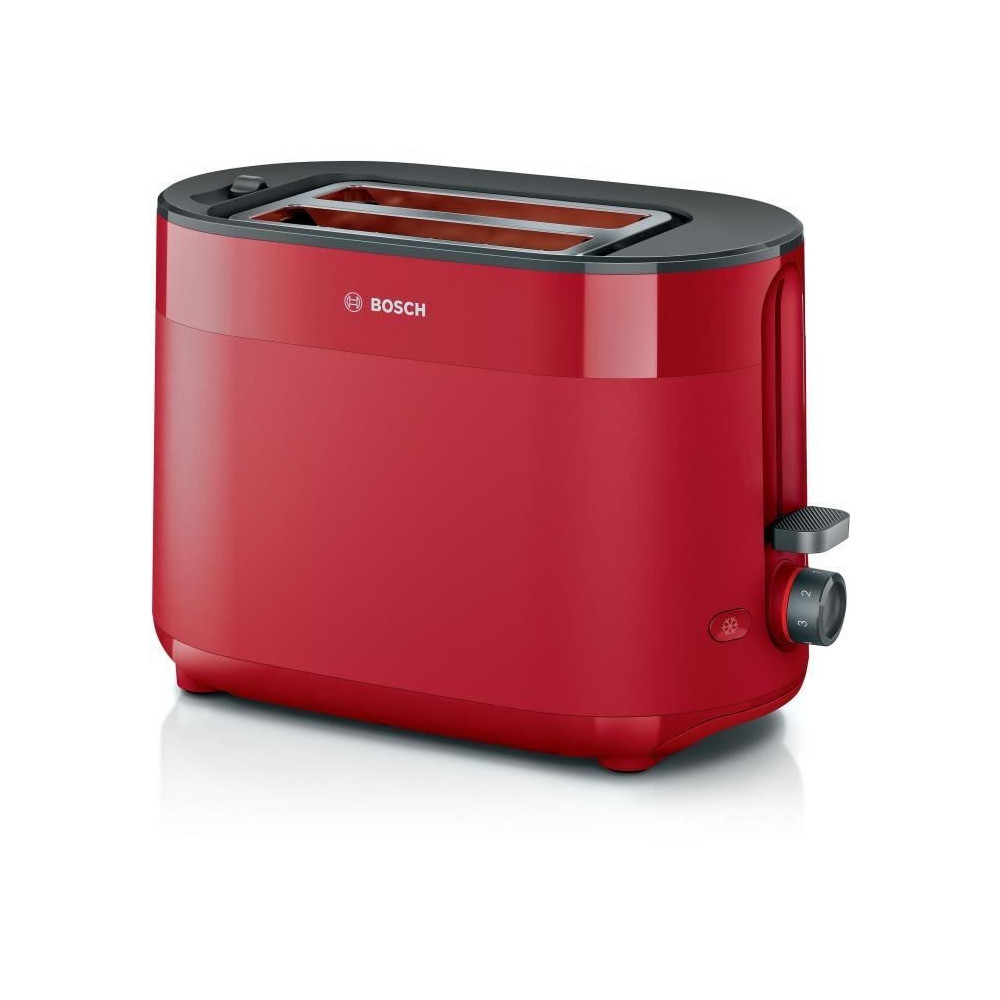 Toaster - BOSCH - TAT2M124 MyMoment - Rouge - 2 tranches - centrage au