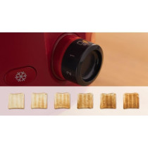 Toaster - BOSCH - TAT2M124 MyMoment - Rouge - 2 tranches - centrage au