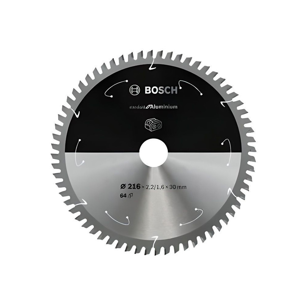 Lame de scie circulaire au carbure BOSCH 216 x 30 x 2,2 mm (64 dents)