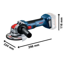 Meuleuse angulaire Bosch Professional GWX 18V-7 sans batterie + L-BOXX