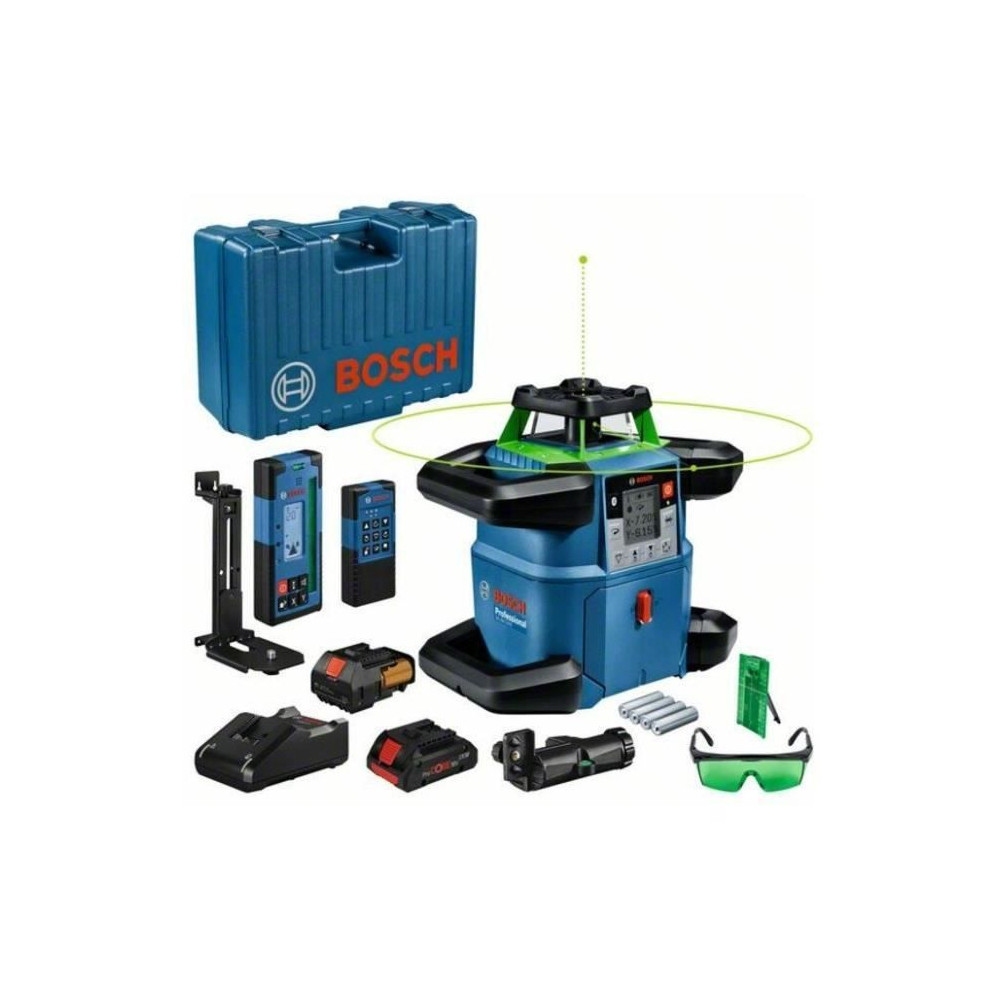 Laser rotatif Bosch Professional GRL 650 CHVG avec batterie, piles, ce