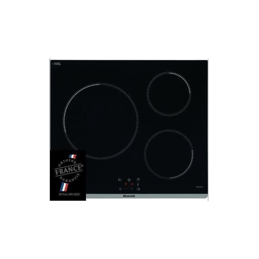 Plaque de cuisson induction - BRANDT - 3 zones - L60 cm - TI364B - 720