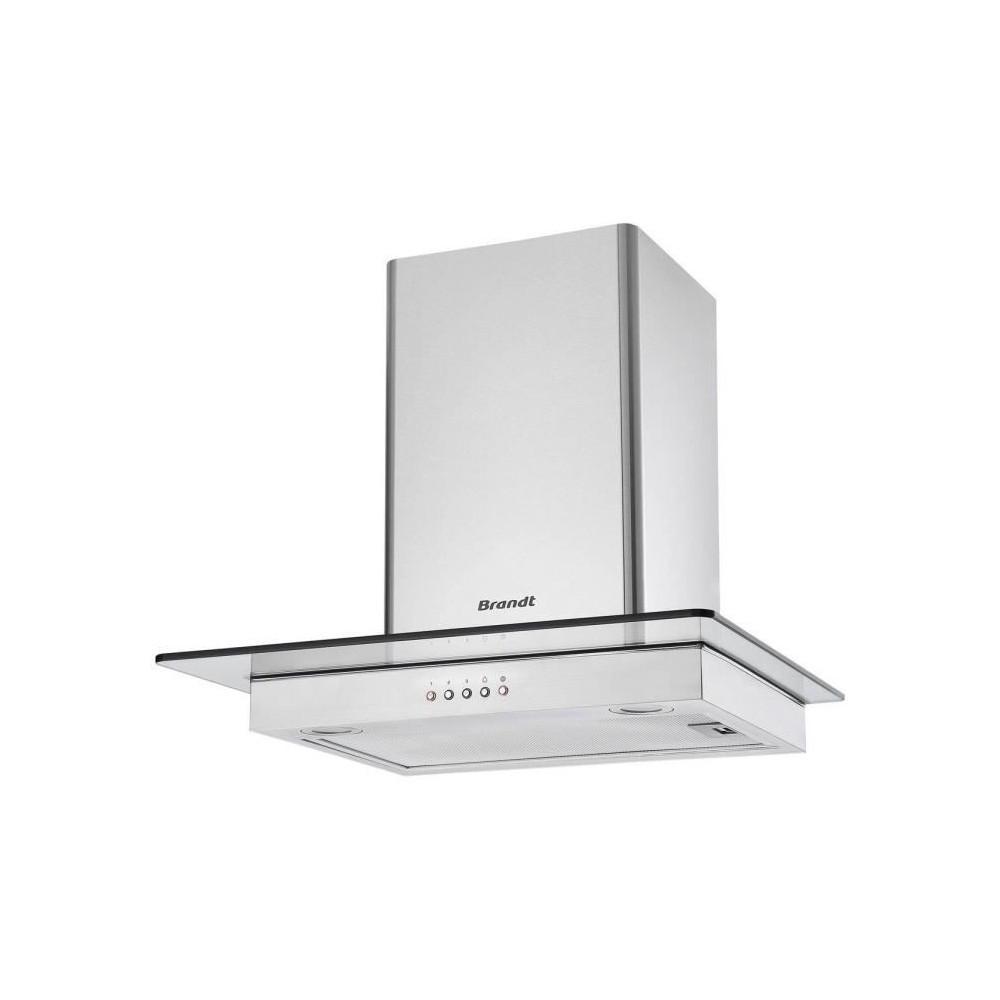 Hotte décorative murale BRANDT BHB1644IX - 60cm - Evacuation & recycl
