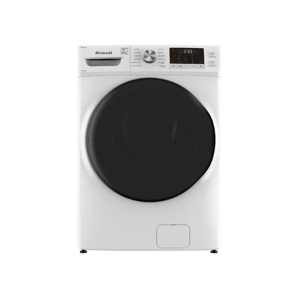 Lave-linge hublot BRANDT WFB218QW - 18 kg - Induction - L70cm - 1000 t