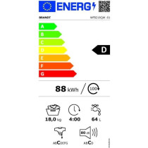 Lave-linge hublot BRANDT WFB218QW - 18 kg - Induction - L70cm - 1000 t