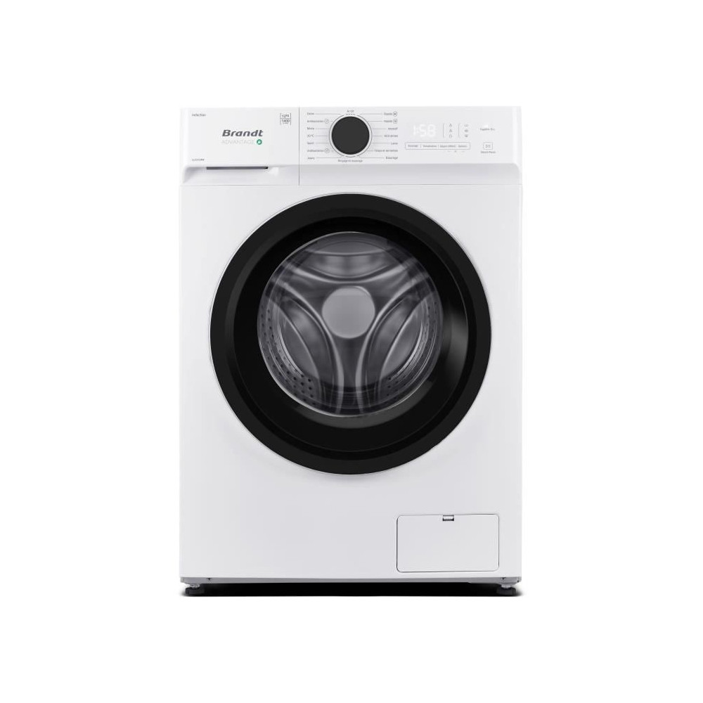 Lave-linge hublot BRANDT LLC3124W - 12 kg - Induction - L60cm - 1400 t