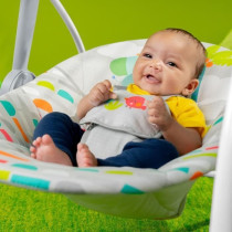 BRIGHT STARTS Balancelle bébé électrique compacte – Animaux, 6 vi