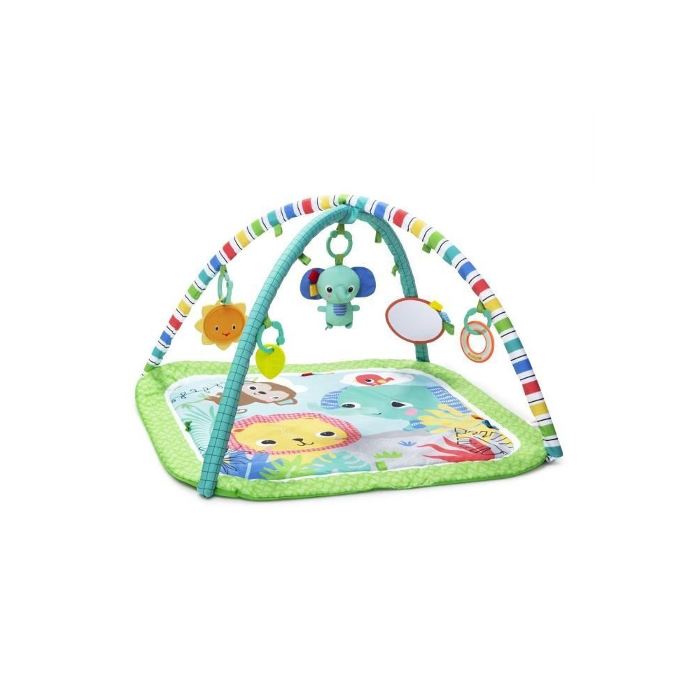 BRIGHT STARTS Tapis d'éveil et d'activités Jungle Vert, 5 jouets inc