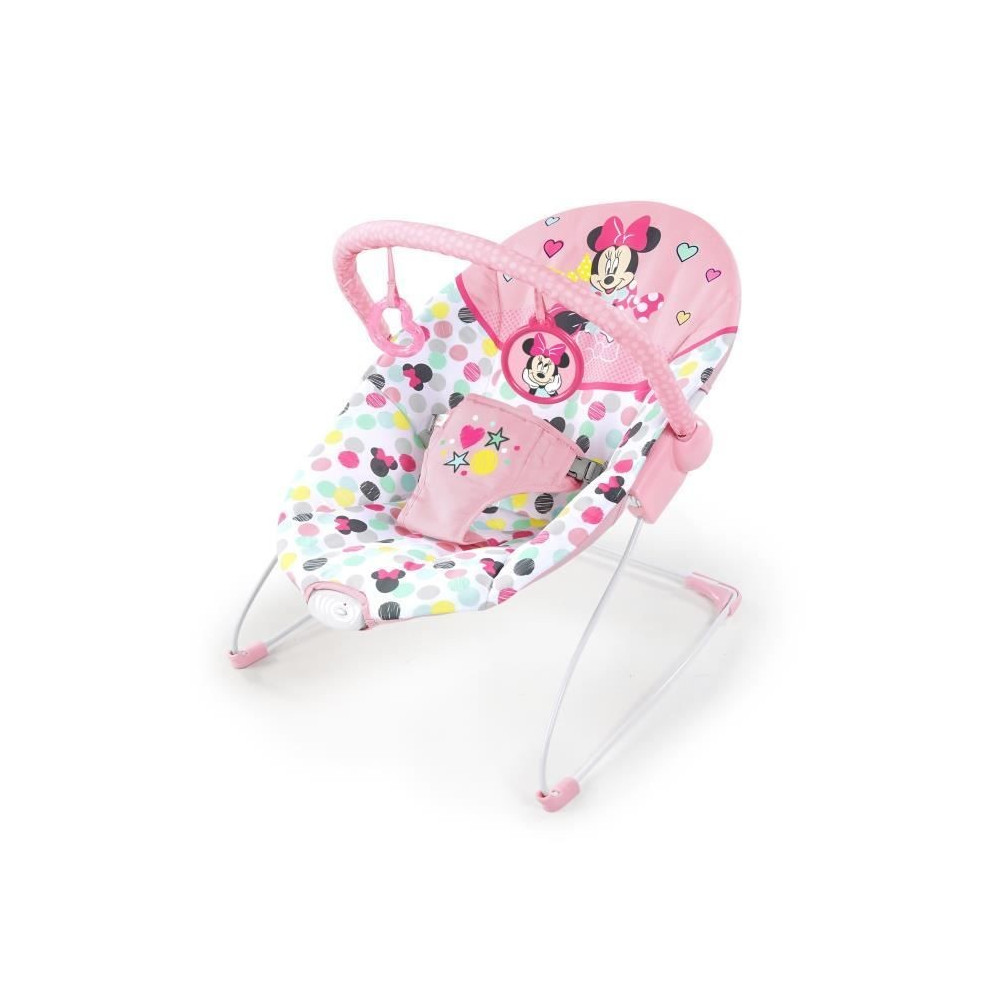DISNEY BABY Transat Minnie Confettis, Vibrations, 2 Jouets, Harnais 3