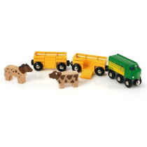 Train des Animaux de la Ferme - BRIO - Circuit en bois - Ravensburger