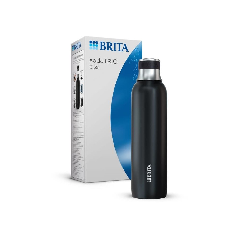 Bouteille isotherme BRITA pour sodaTRIO - acier inoxydable - 0,65L - n