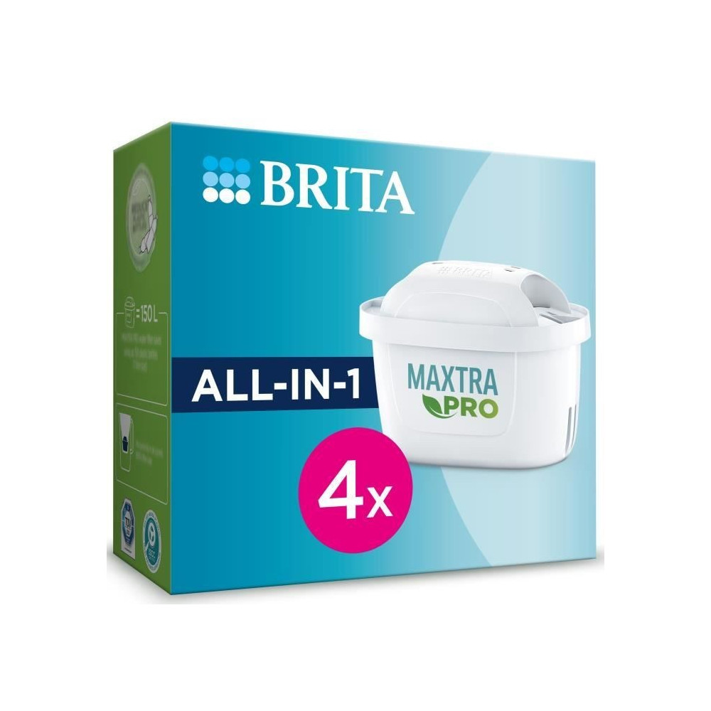 BRITA Cartouche Filtre eau robinet MAXTRA PRO All-In-1 Pack de 4