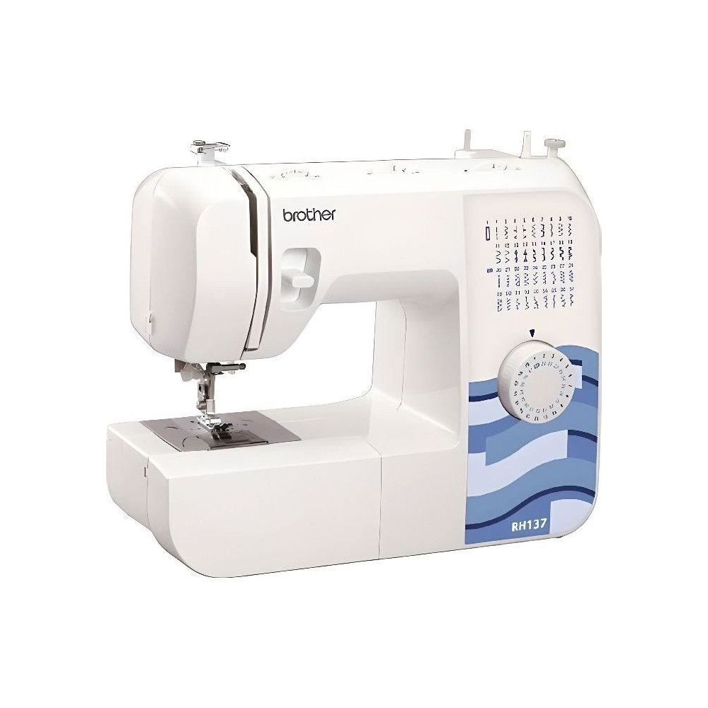 Machine a coudre mécanique - BROTHER RH-137 - 6 griffes d'entraîneme