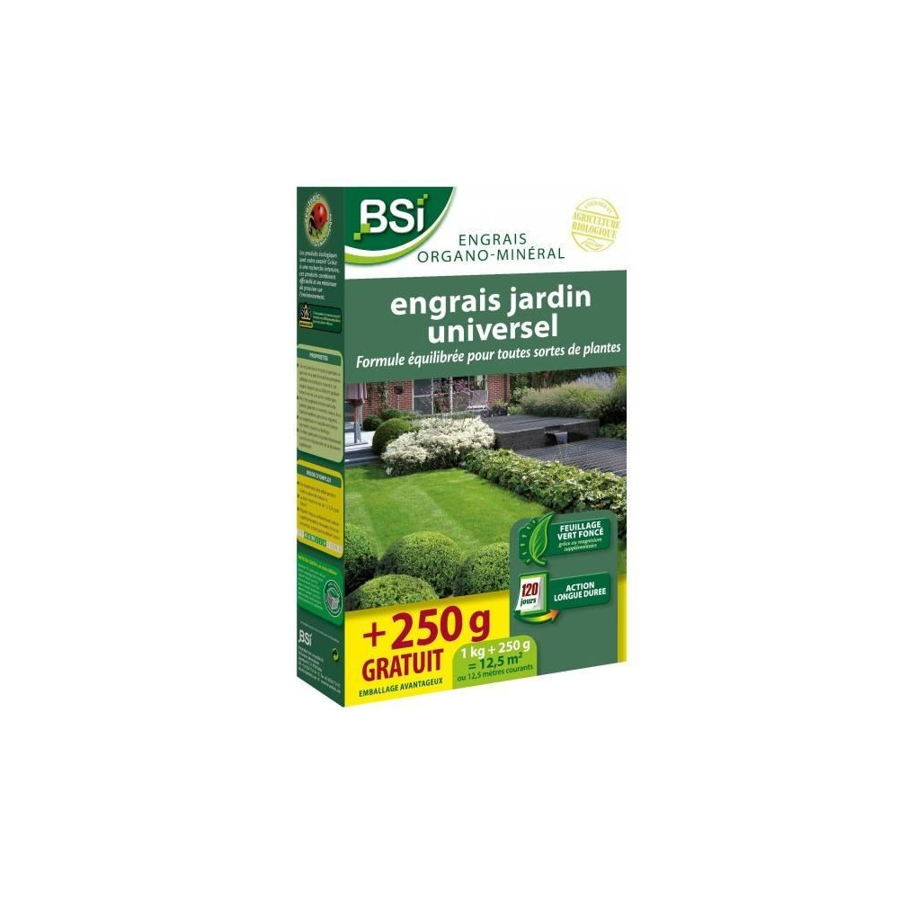 Engrais Bio universel - BSI - Végétaux multiples - Gazon, potager, f