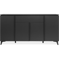 Buffet Bertrix 51A - Décor ardoise/anthracite - 4 portes et étageres