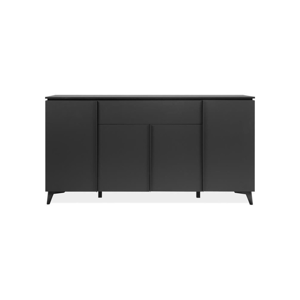 Buffet Bertrix 51A - Décor ardoise/anthracite - 4 portes et étageres