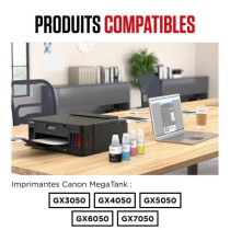 Bouteille d'encre - CANON - GI-56BK - Cyan - Compatibilité MAXIFY GX