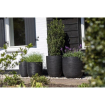 Pot de fleur boule - CAPI EUROPE - RIB NL - 43 x 41 cm - Noir