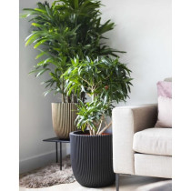 Pot de fleur boule - CAPI EUROPE - RIB NL - 43 x 41 cm - Noir
