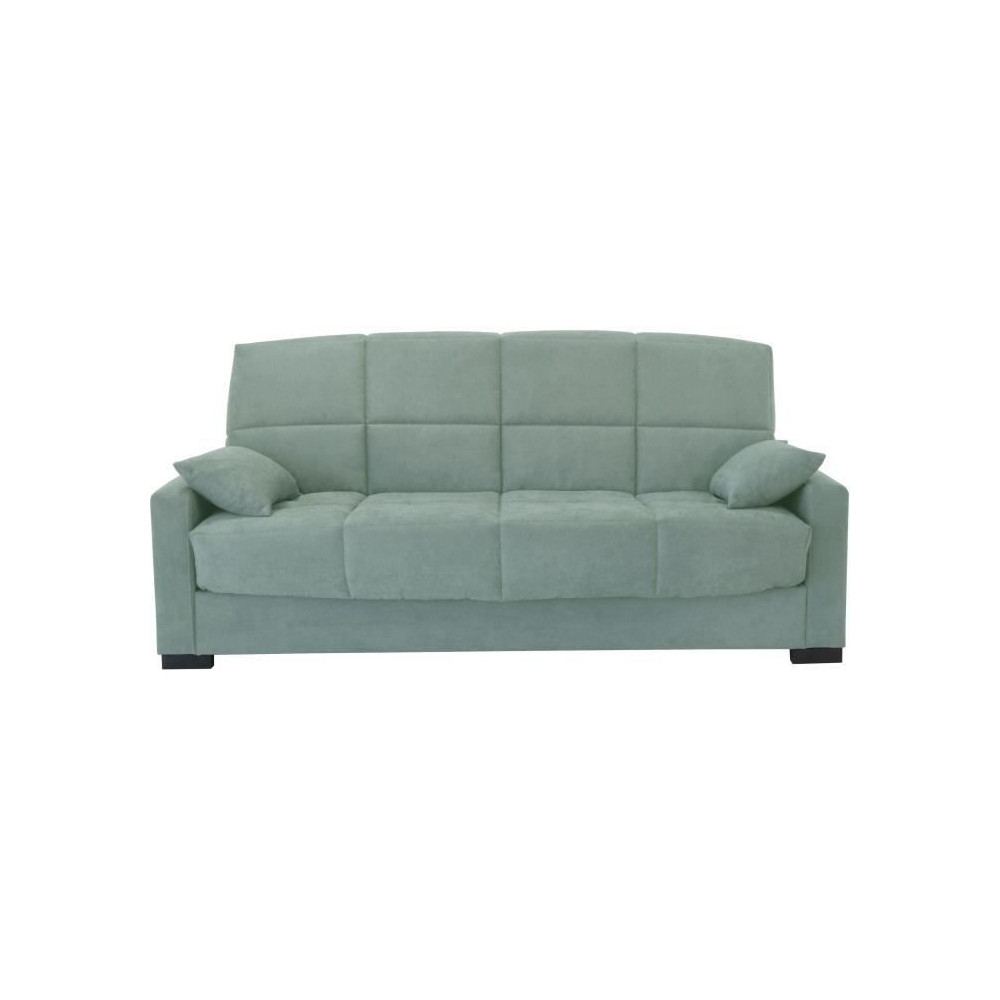 Clic clac 3 places MEGAN 14 - Tissu Soro vert amande - Avec accoudoirs