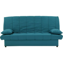 Banquette clic clac 3 places - Bleu canard - L 190 x P92 cm - MILA